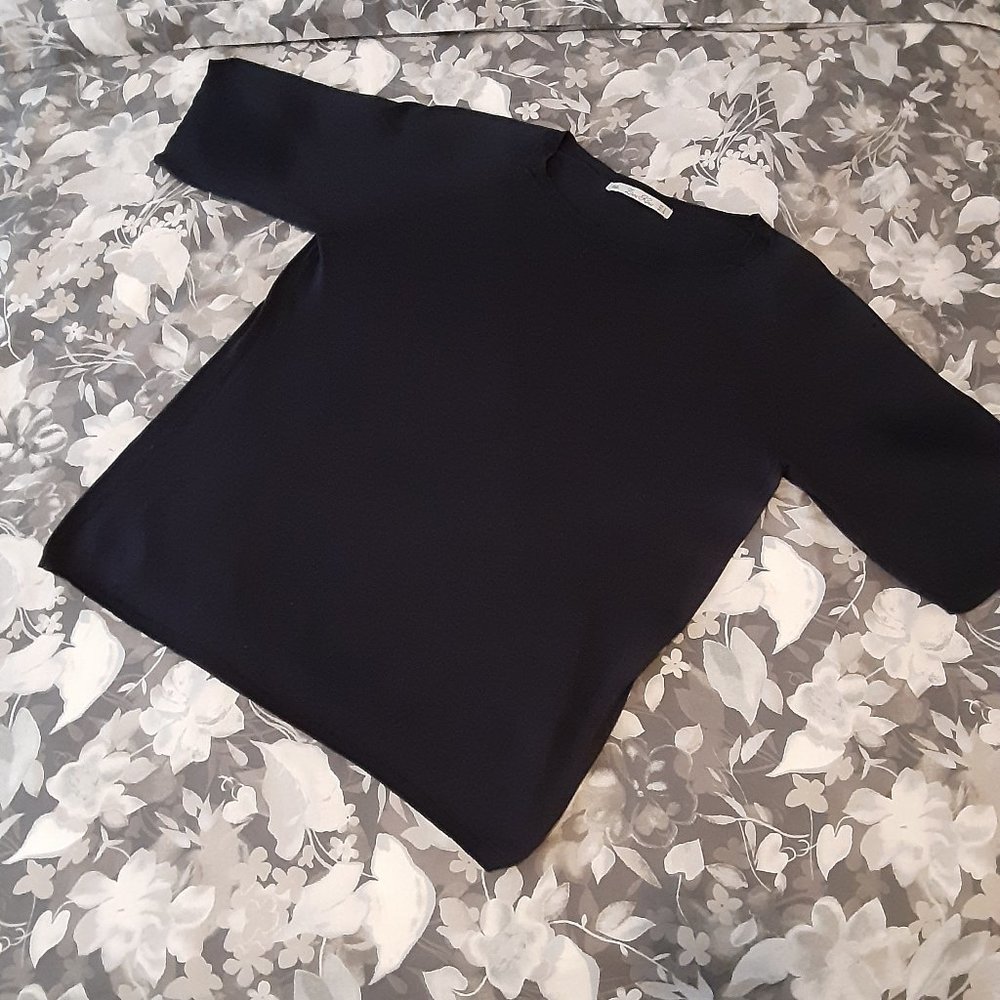 ZARA light weight short sleeve cotton knit sweater size S